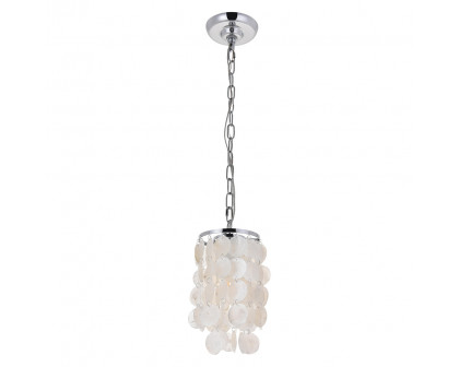 Elegant Selene 1 Light Pendant - Chrome, L 6" (LD5050D6C)