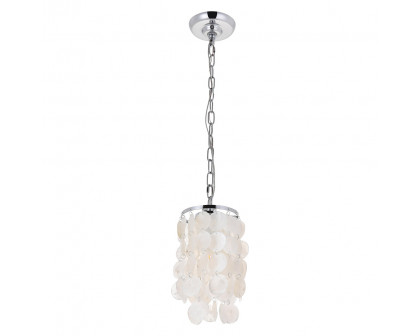 Elegant Selene 1 Light Pendant - Chrome, L 6" (LD5050D6C)