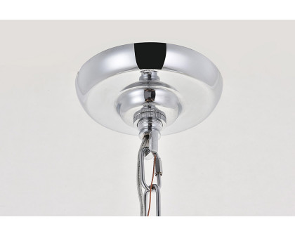 Elegant Timber 8 Light Pendant - Chrome, L 20" (LD5051D20C)