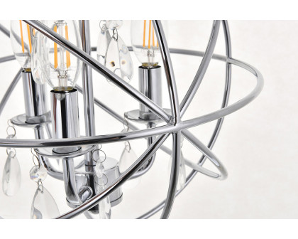 Elegant Wallace 3 Light Pendant - Chrome, L 12" (LD5055D12C)