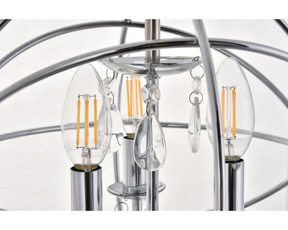 Elegant Wallace 3 Light Pendant - Chrome, L 12" (LD5055D12C)