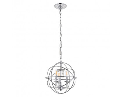 Elegant Wallace 3 Light Pendant - Chrome, L 12" (LD5055D12C)