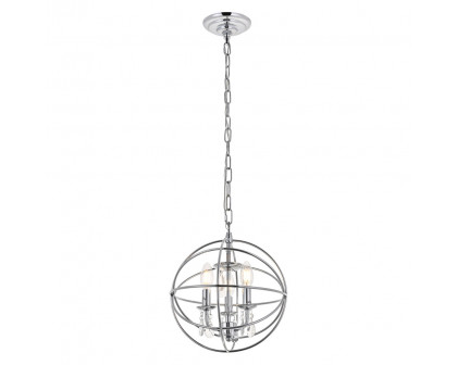 Elegant Wallace 3 Light Pendant - Chrome, L 12" (LD5055D12C)