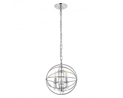 Elegant Wallace 3 Light Pendant - Chrome, L 12" (LD5055D12C)