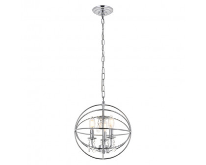 Elegant Wallace 3 Light Pendant - Chrome, L 12" (LD5055D12C)