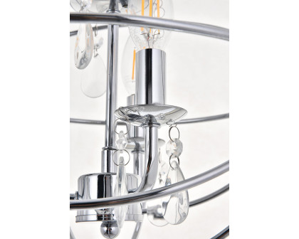 Elegant Wallace 3 Light Pendant - Chrome, L 12" (LD5055D12C)