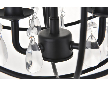 Elegant Wallace 3 Light Pendant - Matte Black, L 12" (LD5055D12MB)