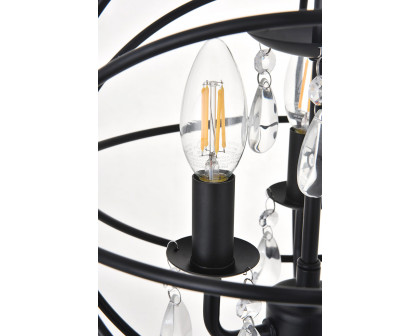 Elegant Wallace 3 Light Pendant - Matte Black, L 12" (LD5055D12MB)