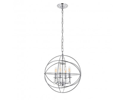 Elegant Wallace 3 Light Pendant - Chrome, L 16" (LD5055D16C)