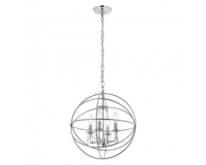 Elegant Wallace 3 Light Pendant - Chrome, L 16" (LD5055D16C)