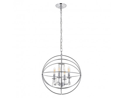 Elegant Wallace 3 Light Pendant - Chrome, L 16" (LD5055D16C)