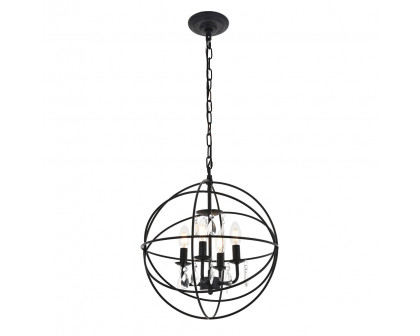 Elegant Wallace 3 Light Pendant - Matte Black, L 16" (LD5055D16MB)