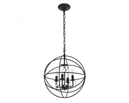 Elegant Wallace 3 Light Pendant - Matte Black, L 16" (LD5055D16MB)