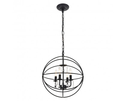 Elegant Wallace 3 Light Pendant - Matte Black, L 16" (LD5055D16MB)