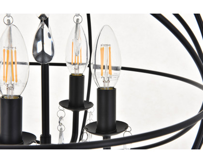 Elegant Wallace 3 Light Pendant - Matte Black, L 16" (LD5055D16MB)