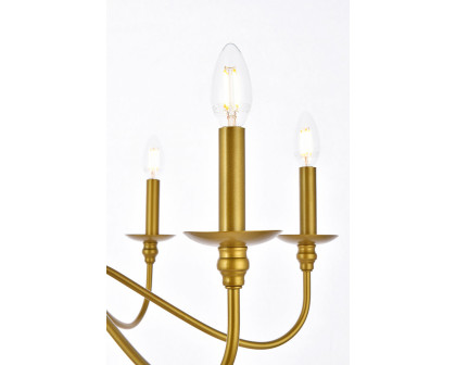 Elegant Rohan Chandelier - Brass, L 30" (LD5056D30BR)