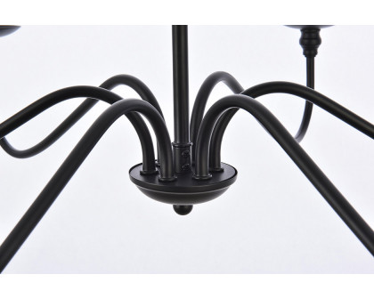 Elegant Rohan Chandelier - Matte Black, L 30" (LD5056D30MB)