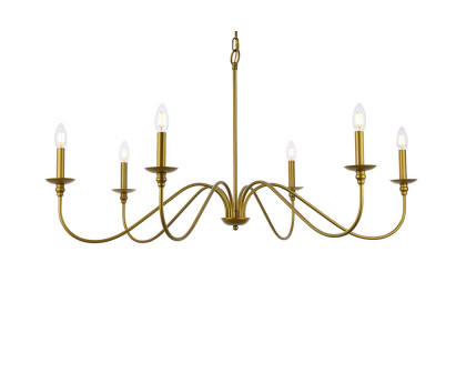 Elegant Rohan Chandelier - Brass, L 42" (LD5056D42BR)