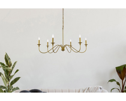 Elegant Rohan Chandelier - Brass, L 42" (LD5056D42BR)