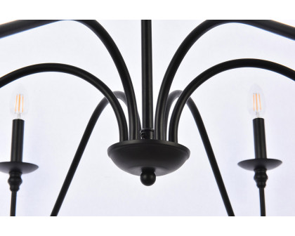 Elegant Rohan Chandelier - Matte Black, L 42" (LD5056D42MB)