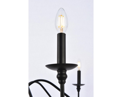 Elegant Rohan Chandelier - Matte Black, L 42" (LD5056D42MB)