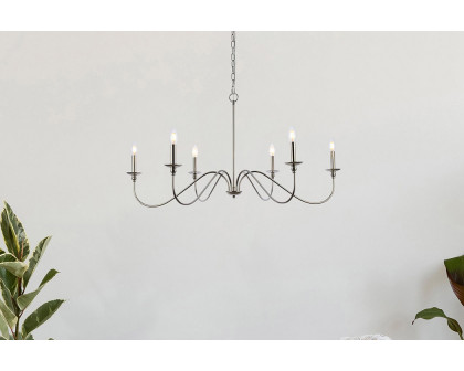 Elegant Rohan Chandelier - Polished Nickel, L 42" (LD5056D42PN)