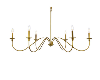 Elegant Rohan Chandelier - Brass, L 48" (LD5056D48BR)