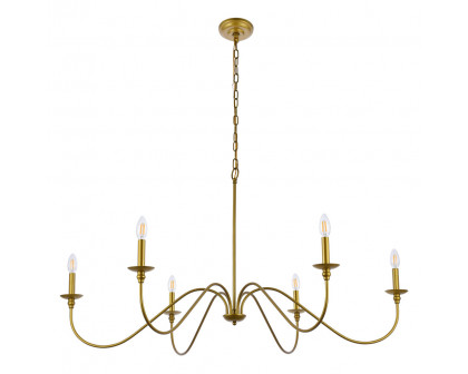 Elegant Rohan Chandelier - Brass, L 48" (LD5056D48BR)