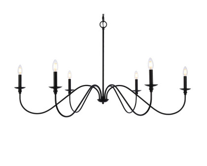 Elegant Rohan Chandelier - Matte Black, L 48" (LD5056D48MB)