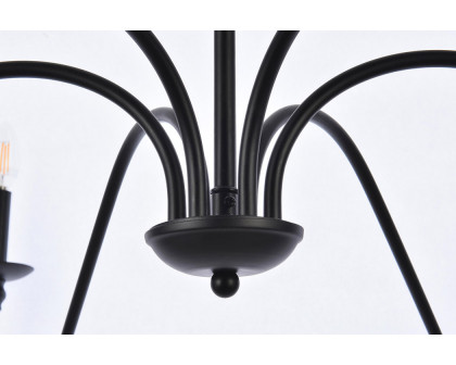 Elegant Rohan Chandelier - Matte Black, L 48" (LD5056D48MB)