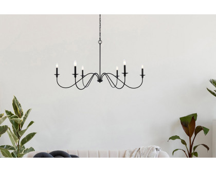 Elegant Rohan Chandelier - Matte Black, L 48" (LD5056D48MB)