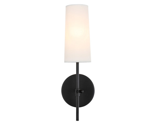 Elegant Mel 1 Light Wall Sconce - Black, L 4.75" (LD6004W5BK)