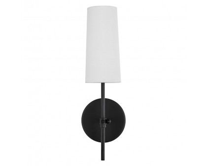 Elegant Mel 1 Light Wall Sconce - Black, L 4.75" (LD6004W5BK)