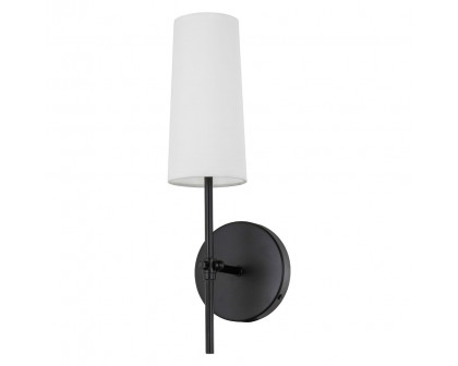 Elegant Mel 1 Light Wall Sconce - Black, L 4.75" (LD6004W5BK)