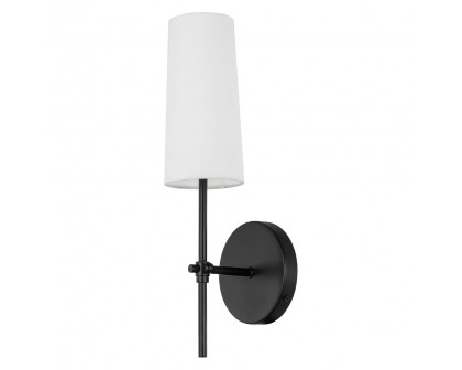 Elegant Mel 1 Light Wall Sconce - Black, L 4.75" (LD6004W5BK)