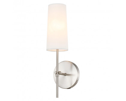 Elegant Mel 1 Light Wall Sconce - Burnished Nickel, L 4.75" (LD6004W5BN)