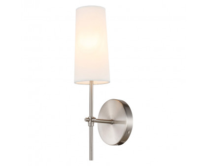 Elegant Mel 1 Light Wall Sconce - Burnished Nickel, L 4.75" (LD6004W5BN)