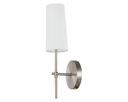 Elegant Mel 1 Light Wall Sconce - Burnished Nickel, L 4.75" (LD6004W5BN)