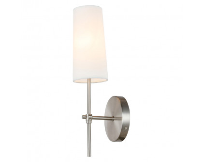 Elegant Mel 1 Light Wall Sconce - Burnished Nickel, L 4.75" (LD6004W5BN)