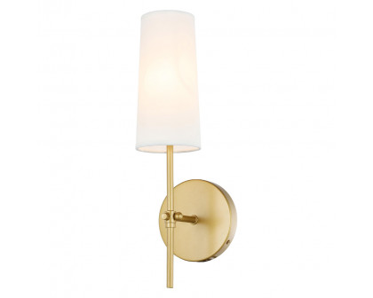 Elegant Mel 1 Light Wall Sconce - Brass, L 4.75" (LD6004W5BR)