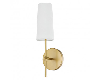 Elegant Mel 1 Light Wall Sconce - Brass, L 4.75" (LD6004W5BR)