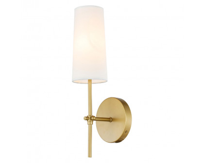 Elegant Mel 1 Light Wall Sconce - Brass, L 4.75" (LD6004W5BR)