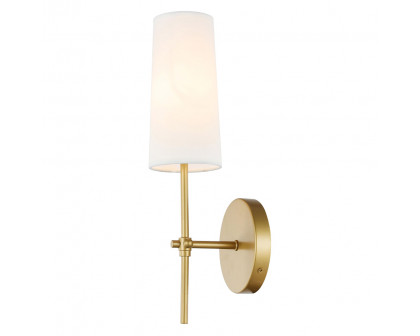 Elegant Mel 1 Light Wall Sconce - Brass, L 4.75" (LD6004W5BR)