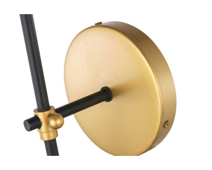 Elegant Mel 1 Light Wall Sconce - Brass/Black, L 4.75" (LD6004W5BRBK)