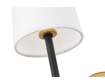 Elegant Mel 1 Light Wall Sconce - Brass/Black, L 4.75" (LD6004W5BRBK)