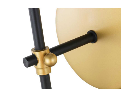 Elegant Mel 1 Light Wall Sconce - Brass/Black, L 4.75" (LD6004W5BRBK)