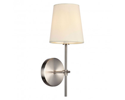 Elegant Mel 1 Light Wall Sconce - Burnished Nickel, L 5.5" (LD6004W6BN)