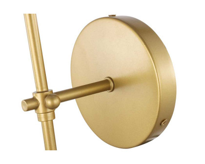 Elegant Mel 1 Light Wall Sconce - Brass, L 5.5" (LD6004W6BR)