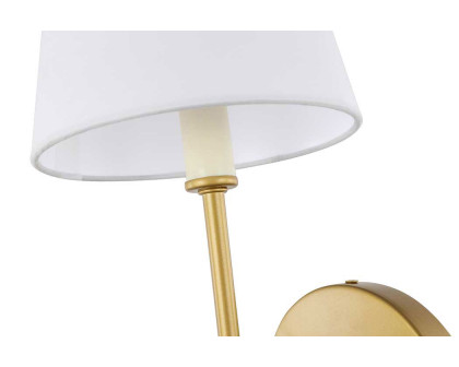 Elegant Mel 1 Light Wall Sconce - Brass, L 5.5" (LD6004W6BR)