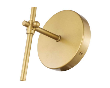 Elegant Mel 1 Light Wall Sconce - Brass, L 5.5" (LD6004W6BR)